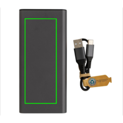 Powerbank 20.000 mAh et 20W en aluminium recyclé RCS Terra