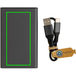 Powerbank 5000 mAh en aluminium recyclé Terra RCS