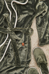 VINGA Peignoir de luxe en peluche RPET GRS Louis taille S-M