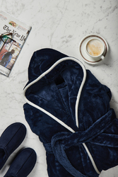 VINGA Peignoir de luxe en peluche RPET GRS Louis taille S-M