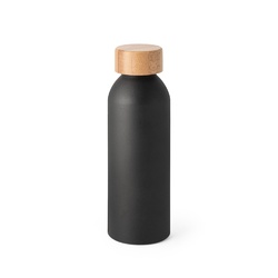 QUETA. Bouteille 550mL en aluminium avec bouchon en bambou