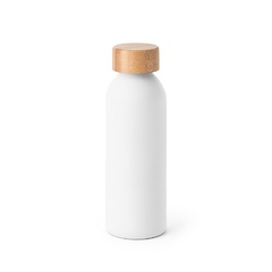 QUETA. Bouteille 550mL en aluminium avec bouchon en bambou