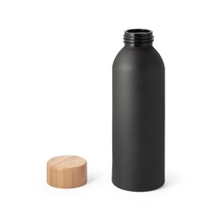 QUETA. Bouteille 550mL en aluminium avec bouchon en bambou