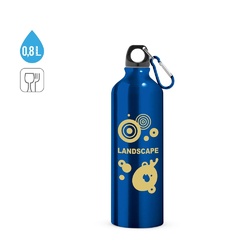 LANDSCAPE L. Bouteille de sport 800mL en aluminium avec mousqueton