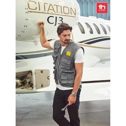 THC PIXEL. Gilet (200 g/m²) en polyester et coton
