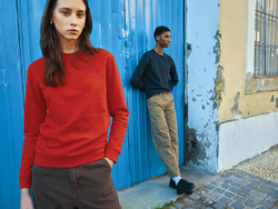 Sweater à col rond en coton recyclé IQONIQ Zion