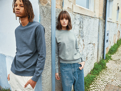 Pull à col rond en coton recyclé non teinté IQONIQ Denali