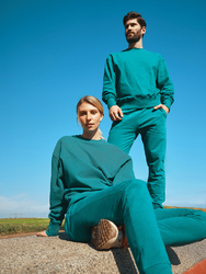 Sweater à col rond en coton recyclé Iqoniq Kruger