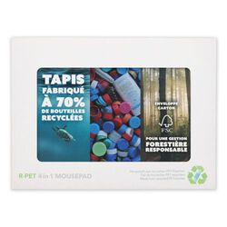 TAPIS DE SOURIS 4 EN 1 MICROFIBRE RPET