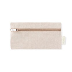 Trousse fourre tout trapèze 21 x 7 x 6 cm cuir - beige - La Poste