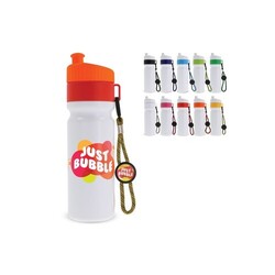 Bidon de sport avec bord et cordon 750ml