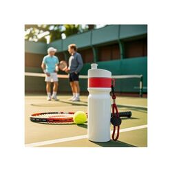 Bidon de sport avec bord et cordon 750ml