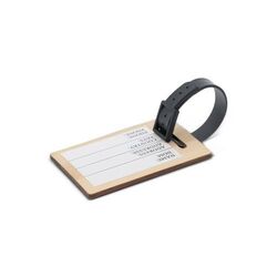 Etiquette de bagage en bambou