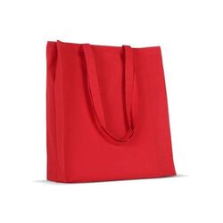 Sac en coton recyclé avec soufflet 140g/m² 38x10x42cm