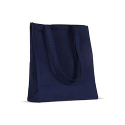 Sac en coton recyclé avec soufflet 140g/m² 38x10x42cm