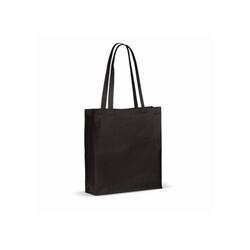 Sac en coton recyclé avec soufflet 140g/m² 38x10x42cm