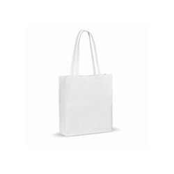 Sac en coton recyclé avec soufflet 140g/m² 38x10x42cm