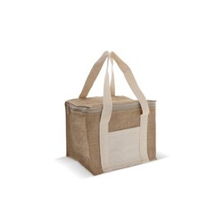 Sac isotherme jute/coton 22x18x18cm
