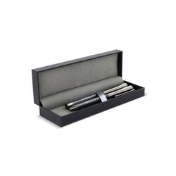 Ensemble stylo à bille et stylo roller en métal dans un coffret cadeau
