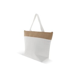 Sac isotherme de plage coton/jute 42x10x30cm