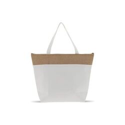 Sac isotherme de plage coton/jute 43x33x14 cm