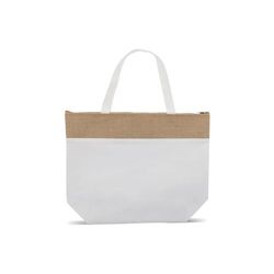 Sac isotherme de plage coton/jute 43x33x14 cm