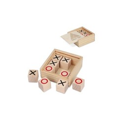 Set Tic Tac Toe dans une boîte en bois