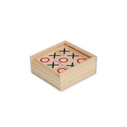 Set Tic Tac Toe dans une boîte en bois