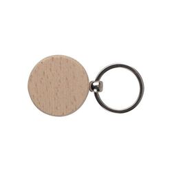 Porte-clé rond en bois Ø40mm