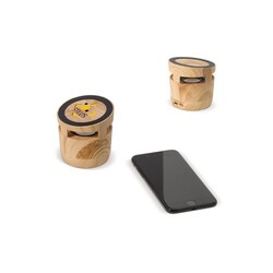 Enceinte 3W et Chargeur sans fil 5W en bois