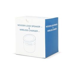 Enceinte 3W et Chargeur sans fil 5W en bois