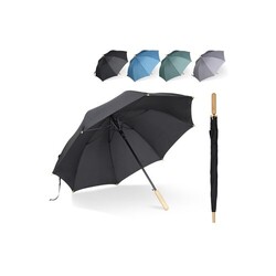 Parapluie bâton 25” en R-PET. Poignée droite, ouverture automatique
