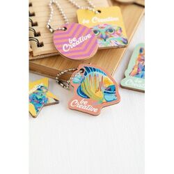 porte-clés sur mesure CreaFob Wood