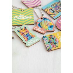 porte-clés sur mesure CreaFob Wood