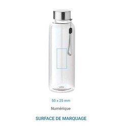 Bouteille recyclée REPT 500 Transparent