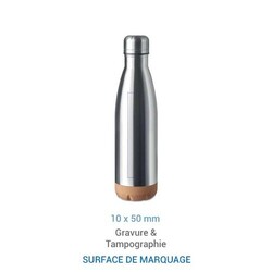 Bouteille isotherme CORK - 500 ml Noir