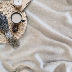 Plaid français RENNES avec ourlet - Bleu Marine