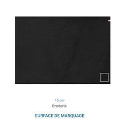 Plaid français RENNES avec ourlet - Bleu Marine