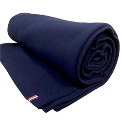 Plaid français RENNES avec ourlet - Bleu Marine