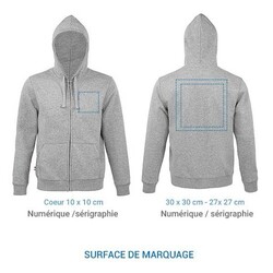 Sweat à capuche zippé NATHAN - France Bleu Marine XL