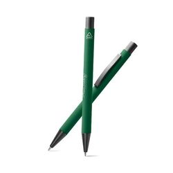 STYLO BILLE ECRITURE BLEUE EN ALU RECYCLE