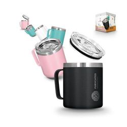 MUG ISOTHERME DOUBLE PAROI INOX AVEC COUVERCLE