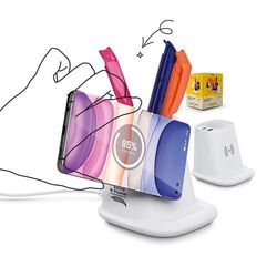 CHARGEUR INDUCTION OU CABLE POT A CRAYONS