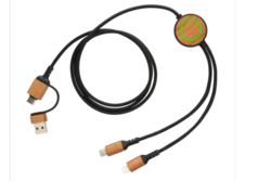 Câble 120 cm 6-en-1 en plastique recyclé RCS Ohio