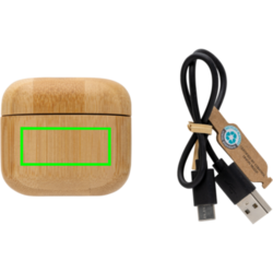 Écouteurs TWS en plastique recyclé RCS et bambou