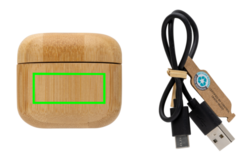 Écouteurs TWS en plastique recyclé RCS et bambou