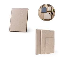 TEAPAD RIGID. Bloc-notes A5 avec couverture rigide fabriquée à partir de déchets de feuilles de thé (65%)