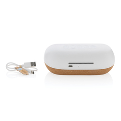 Enceinte 10W en plastique recyclé RCS et liège Oregon
