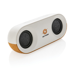 Enceinte 10W en plastique recyclé RCS et liège Oregon