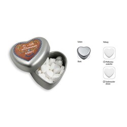 Boîte Coeur, coeurs à la menthe, sans sucre